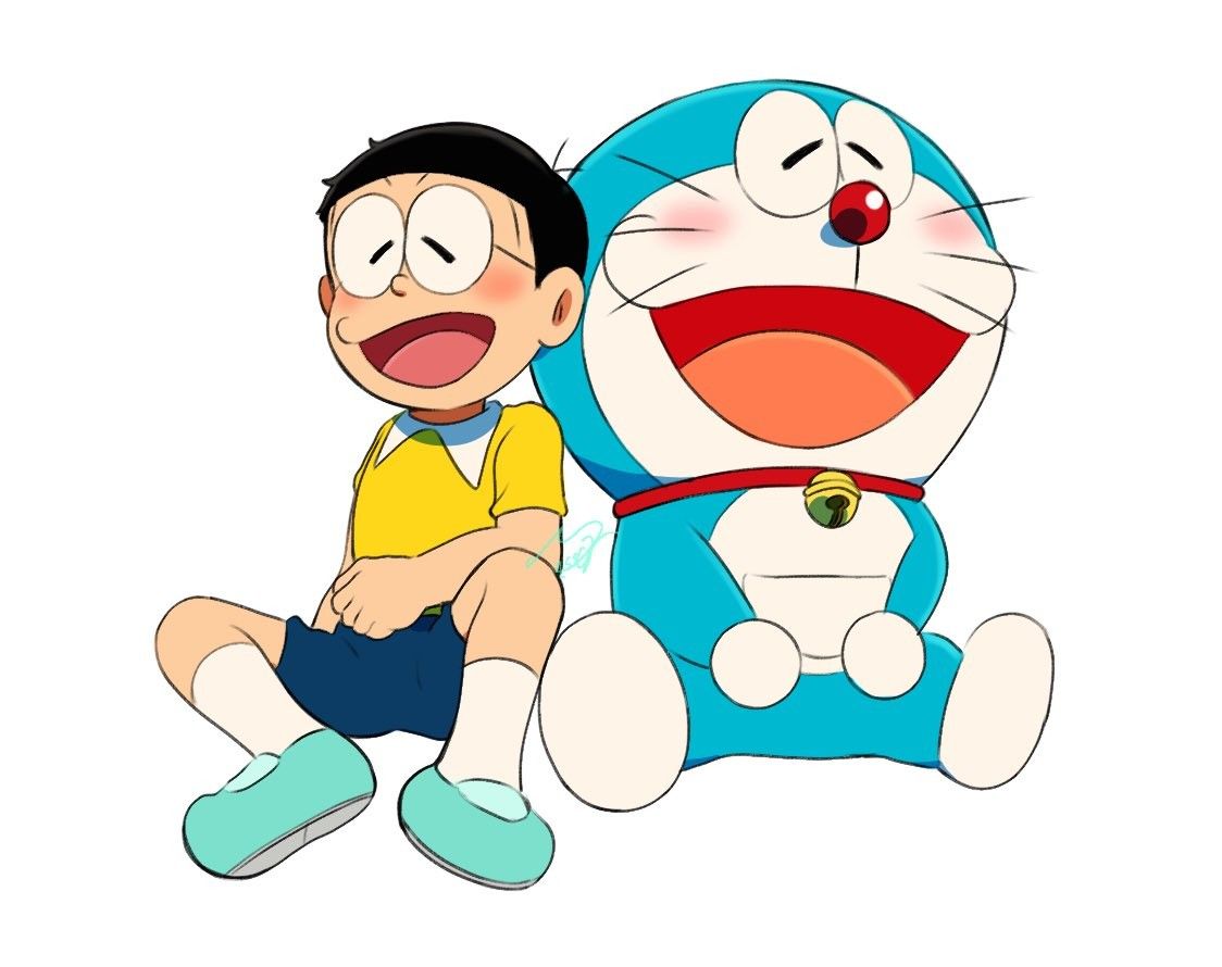 Ảnh Doremon và Nobita đang cùng nhau vui đùa (11)