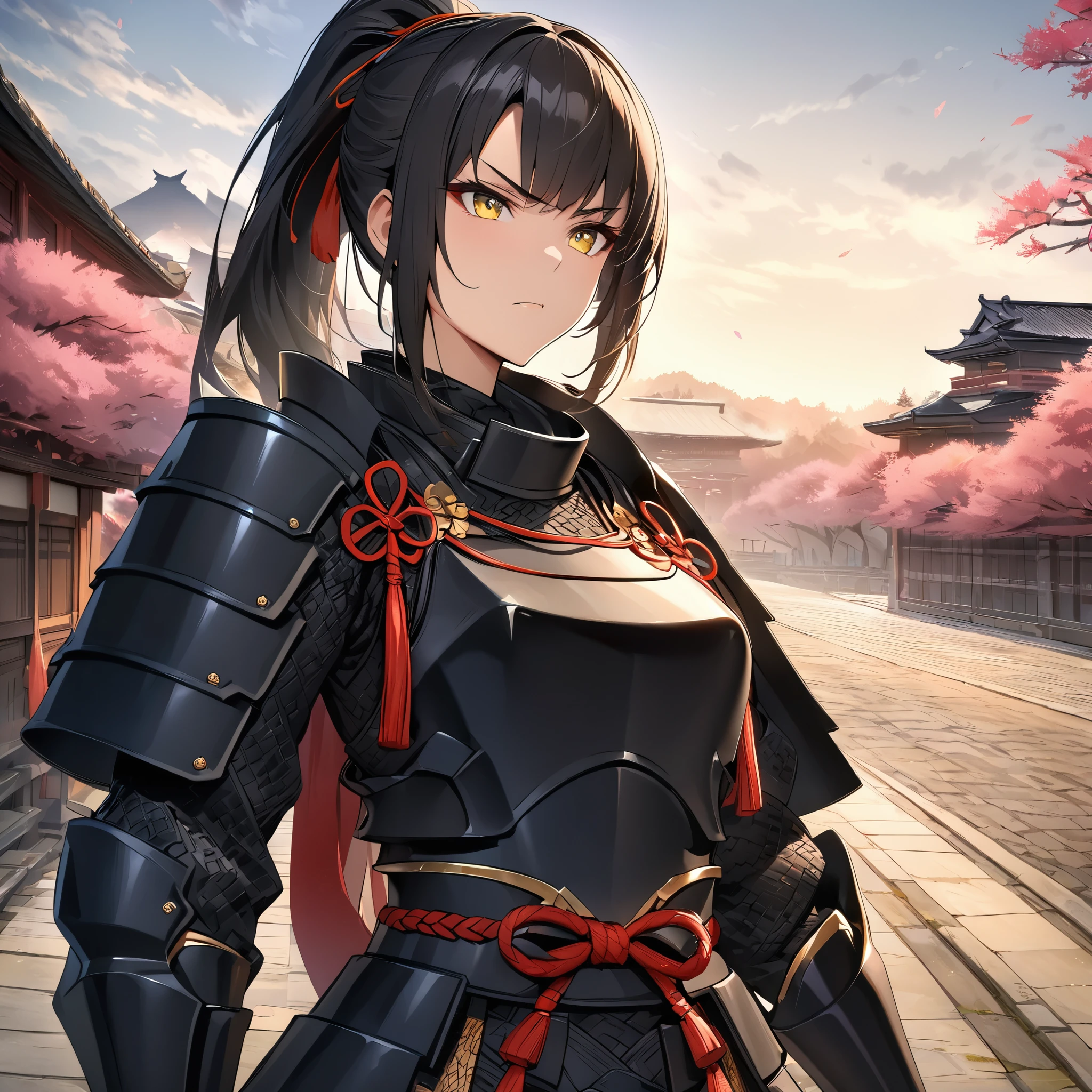 Anime nữ mặc trang phục samurai